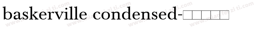 baskerville condensed字体转换